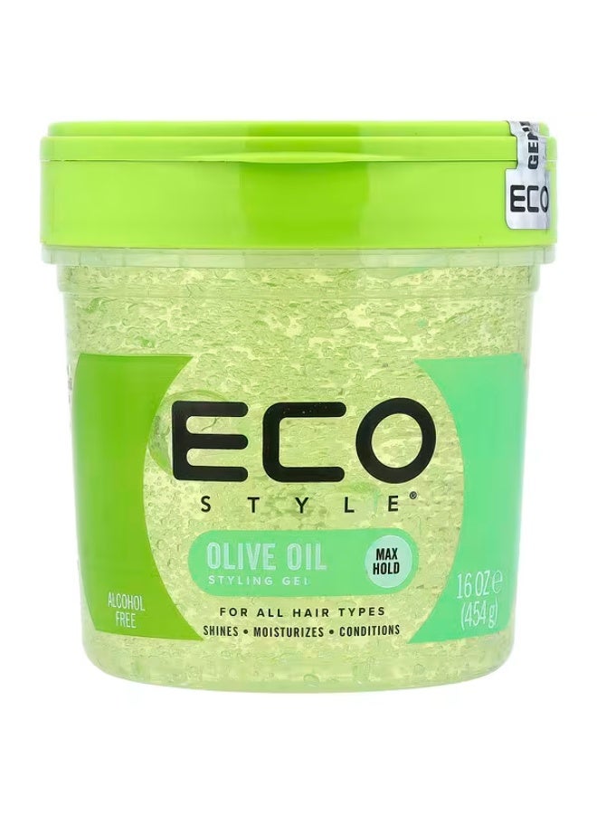 Eco Style, Styling Gel, Max Hold, All Hair Types, Olive Oil, 16 oz (454 g)